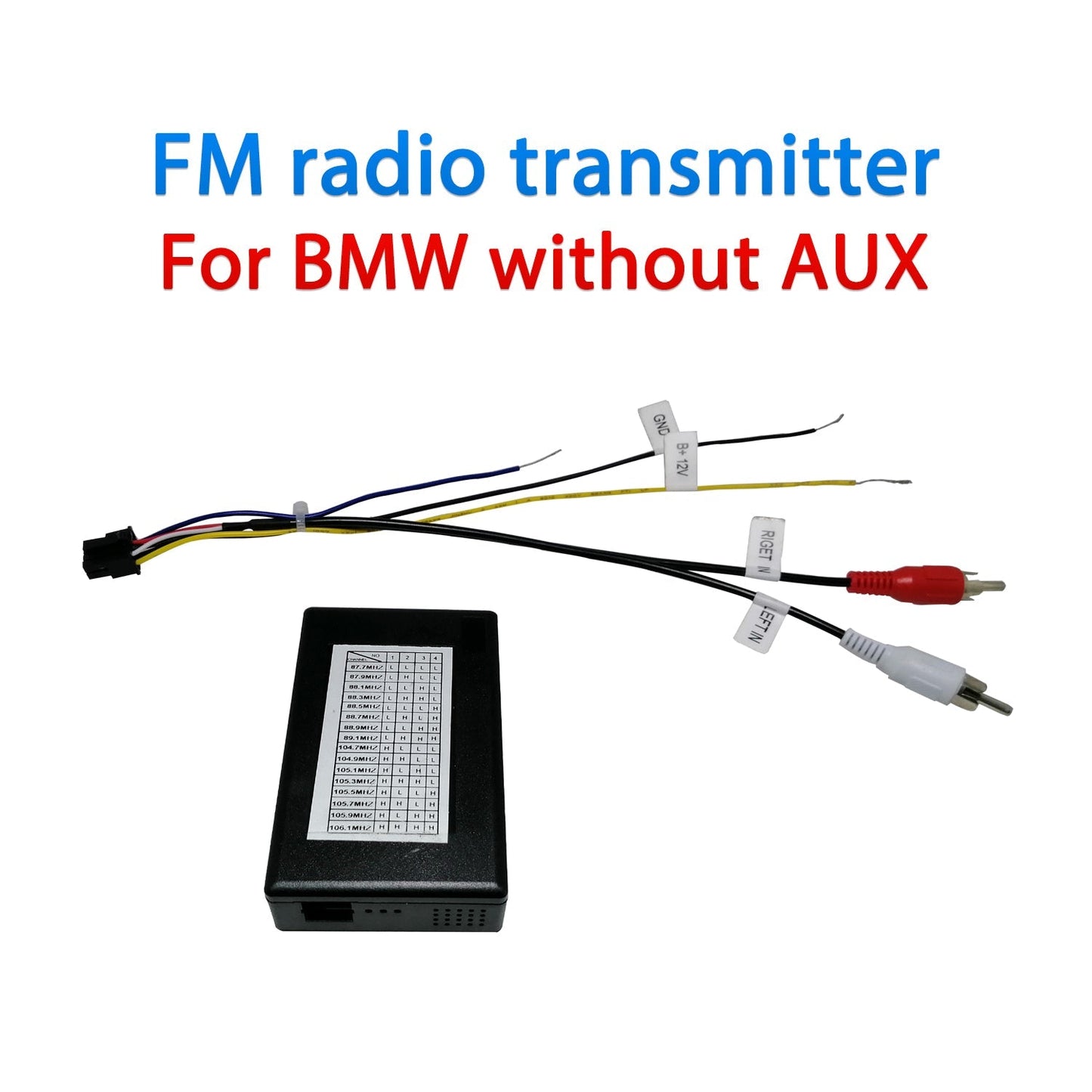FM radio transmitter For BMW vehicles without AUX function